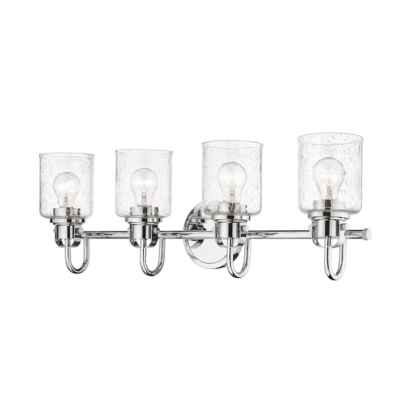 Z-Lite Kinsley 4 Light Vanity, Chrome And Clear Seeded 340-4V-CH - main